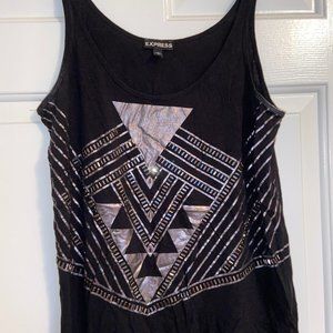 EXPRESS Sparkle Black Tank